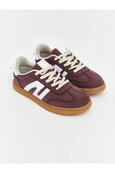 LC Waikiki Lcw Steps Burgundy Suede Look Girls' Sports Shoes