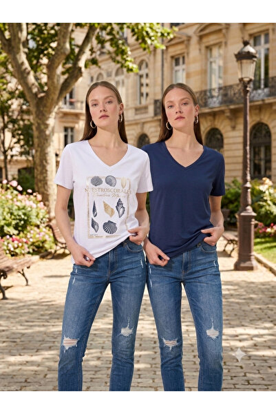 Sum V-Neck Sports T-Shirt