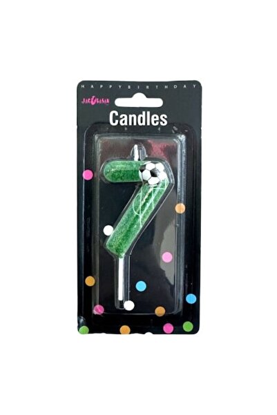OEM Lumânare cifră pentru tort, 6cm, Fotbal