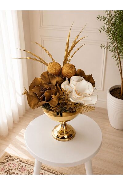 Evaart GOLD EVA ÇİÇEK ARANJMANI HEDİYELİK YAPAY ÇİÇEK EV&SALON SÖZ&NİŞAN OFİS...