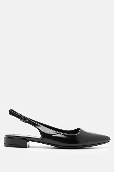 Luigi Μυτερές Γόβες Slingback - Μαύρο Λουστρίνι - 38
