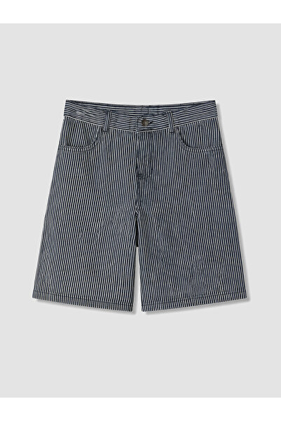 LC Waikiki Özmarka New Season Regular Fit Striped Boys' Jean Shorts