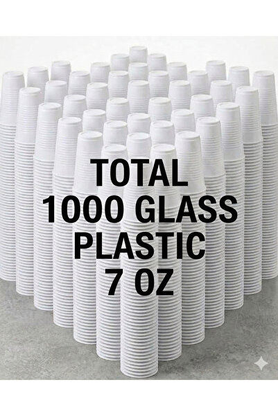 FWM Disposable Plastic Cups 7 oz, 1000-Count Bulk Value Pack | 20 Sleeves of ...