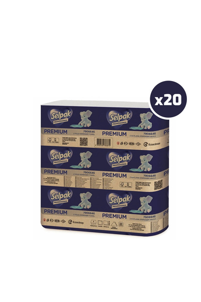 Selpak Professional Premium Z Katlı 200 Yaprak 20'li Dispenser Havlu