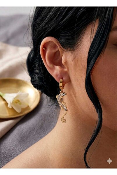siorella Snake Detail Design Earrings