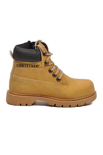 AYK'S Cizme unisex cu șireturi din nubuc camel 921 F