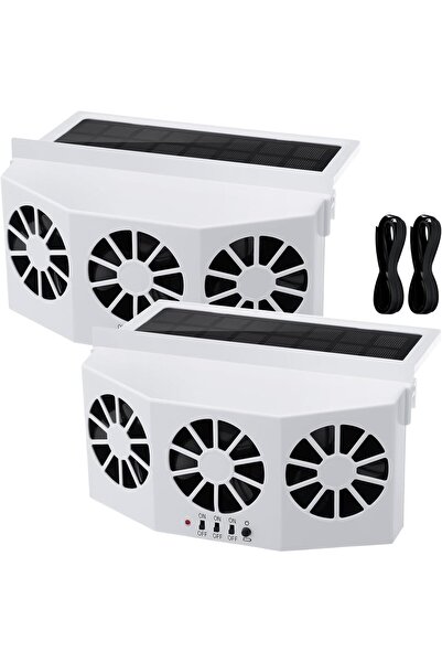 HXD Zoomlion Solar Powered Car Exhaust Fan with 3 Cooling Fans – 4500 RPM Sol...