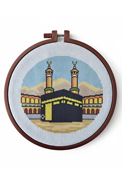 LİVA CRAFT Art & Craft Cross-Stitch Starter Set, Printed Etamin Kit - Kabe
