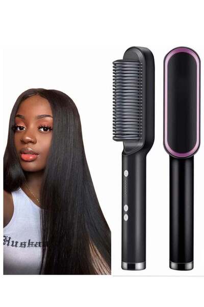Generic Hair Straightener Brush Electric Hot Comb Multifunctional Negative Io...