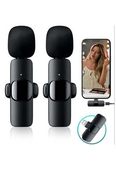 ELTRAZONE 2 PCS Professional Wireless Lavalier Microphone for iPhone iPad only