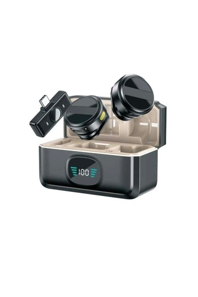 Promass ميكروفون لاسلكي بتغطية 360 درجة، 2 في 1
