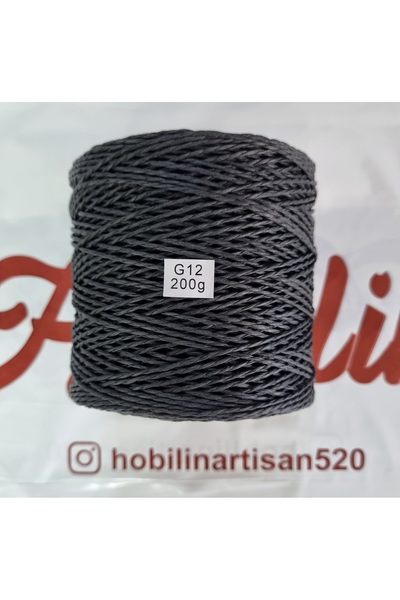 Nas Sarılmış Kağıt İp (Yumuşatılmış Kağıt İp) 175gr-200 gr -G12 Siyah