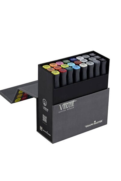 Vincent Graph Master Design Marker Set 24 Colors