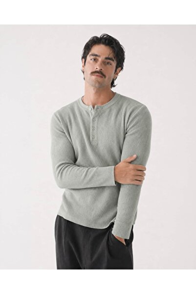 Loftpace Uzun kollu henley slim fit tişört