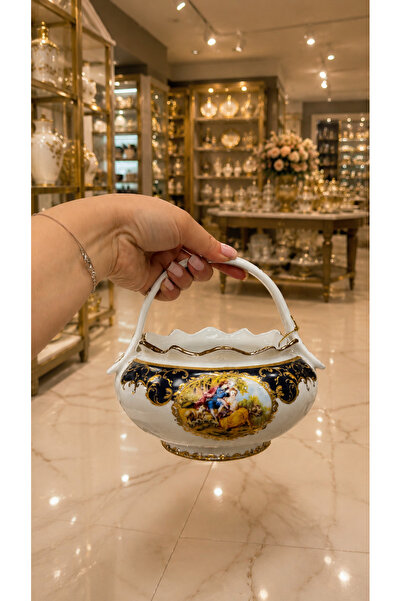 Generic Brand Esterhomedecor Porcelain Decorative Basket Candy Bowl