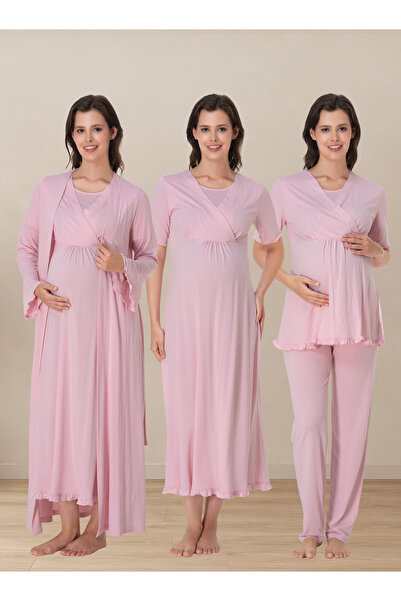 ByLohusa Comfortable Cut Maternity Set with Breastfeeding Features Effortt - ...