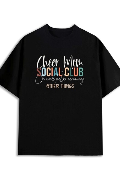 STITCHLY تي شيرتات رجالية بتصميمات فكاهية من Cheer Mom Social Club، 180 جرام،...
