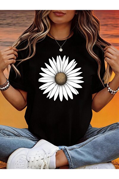 1001 Line Women'S Loose-Fit Round-Neck Short-Sleeve Solid Color Casual T-Shir...
