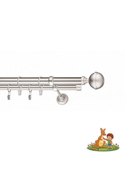 KLEIDECO Galerie dubla perdea Austria, Metal, Diametru 25/19mm, Capete Villac...