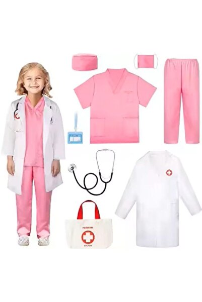 Funny Party Shop Costum Doctorita Fetite – Set Medical cu Halat, Stetoscop si...