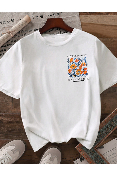 Evendi T-Shirt - Λευκό - Κανονική εφαρμογή