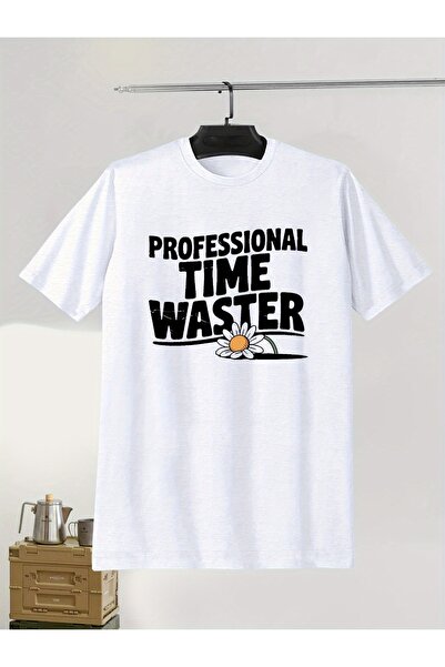 BASEPULSE تي شيرت رجالي بتصميم ريترو أركيد "Professional Time Waster" - تي شي...