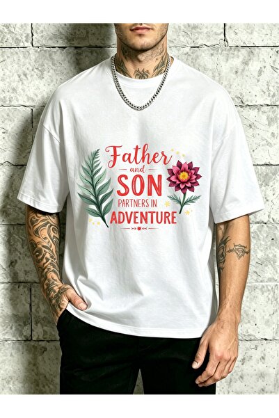 212Wear Father Son Partners In Adventure Mens Crewneck T Shirt Loose Fit 100 ...