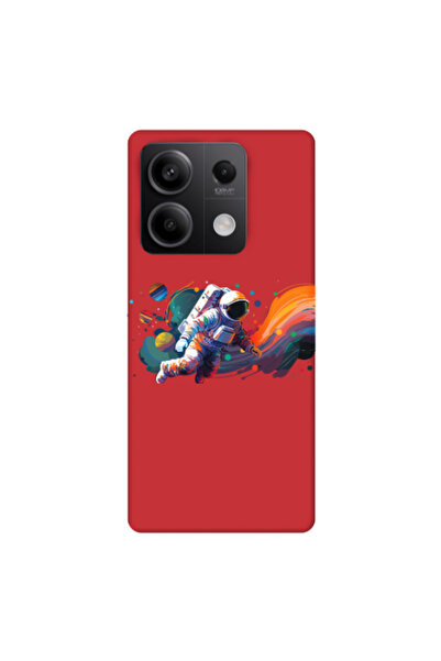 Other Xiaomi Redmi Note 13 5G Rainbow Space Red Colored Silicone TPU Θήκη