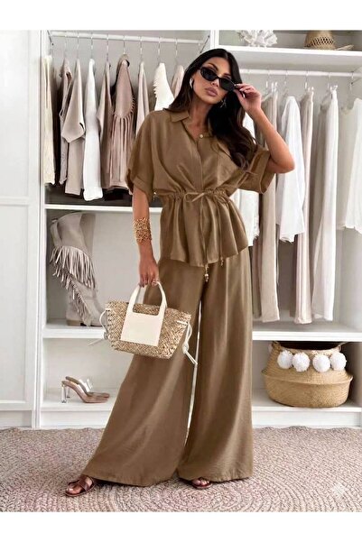 Azara Women's Viscose Suit with Drawstring Waist