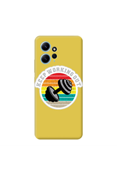 Other Xiaomi Redmi Note 12 4G Keep working out Yellow Colored Silicone TPU Θήκη