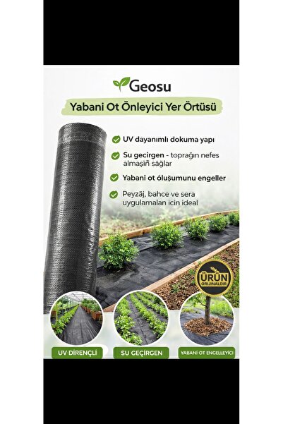 GEOSU TEKNİK YALITIM 1,50 METRE * 5 METRE SÜLZER KUMAŞ SERA TABAN YABANİ OT Ö...