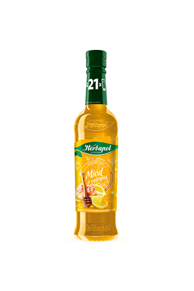 Herbapol Sirop dietetic cu miere, lamaie, 420 ml, 21 portii,