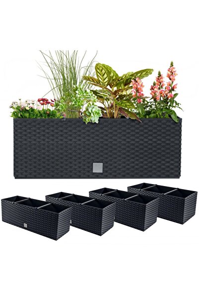 EDANTI Jardiniere pentru balcon și terasă, tip Rato, pentru flori și plante -...