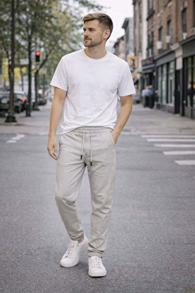 MODEN Men's Light Grey Jogger Pants
