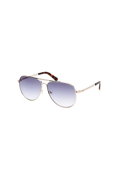 Guess Shiny Pale Gold Uv400 Metal Male Sunglasses