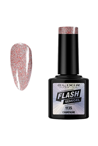Elixir FLASH SEMI GEL (ΗΜΙΜΟΝΙΜΟ BΕΡΝΙΚΙ) - 1135 (CHAMPAGNE) 8ML