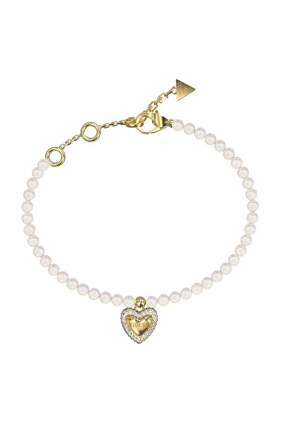Guess Jgujubb06091Jwygs Heart Pearl Women's Bracelet