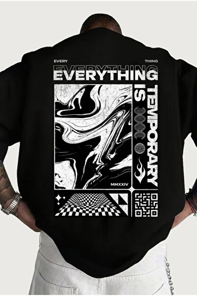 qubo sportswear & company Unisex Oversize εμπριμέ βαμβακερό μπλουζάκι με κοντ...
