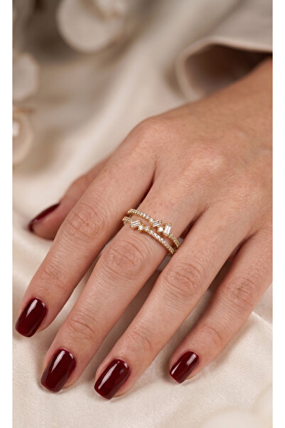 İris Jewelrys Çelik Elara Gold Yüzük