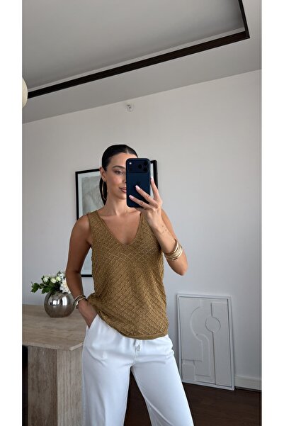 sinemkivanc co GOLD SİMLİ BLUZ