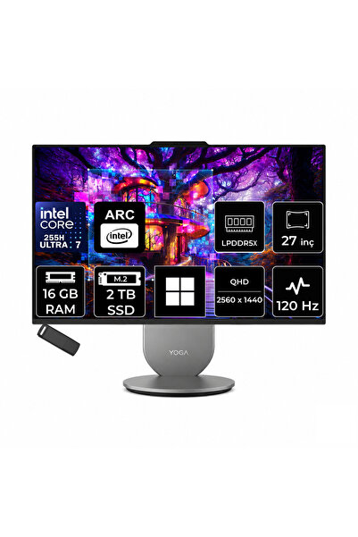 LENOVO Yoga Core Ultra 7 255H 16GB RAM 2TB SSD 27" QHD 400nits 120Hz Win11 Pr...