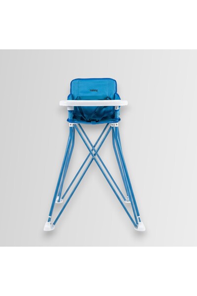 Nanny Portable Foldable Luxury High Chair with High Tray - Blue