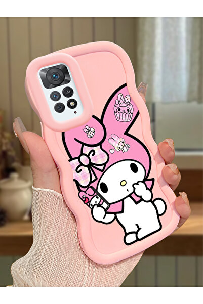 Hontinga Redmi Note 11 Pro 5G Uyumlu Kılıf kamera koruyucu Pembe Silikon Coup...