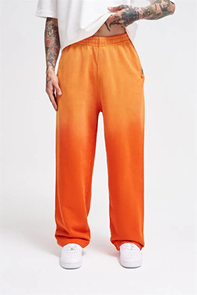 Machinist Pantaloni de trening largi pentru bărbați, Grandient Washed, portoc...