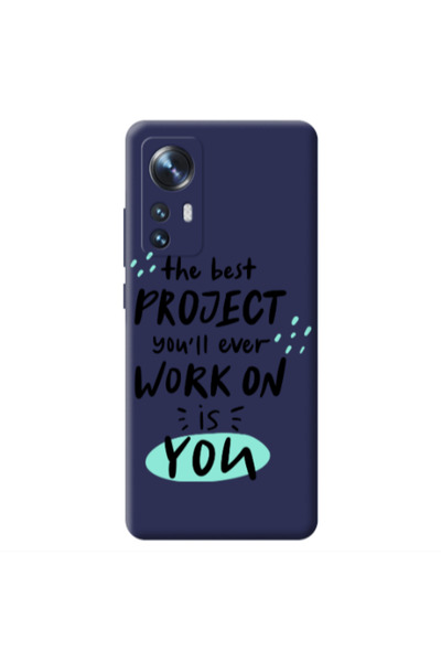 Other Xiaomi Mi 12 The Best Project Dark blue Colored Silicone TPU Θήκη