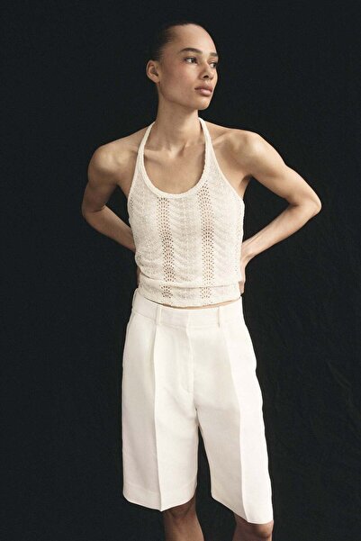 H&M Pointelle-knit halterneck top