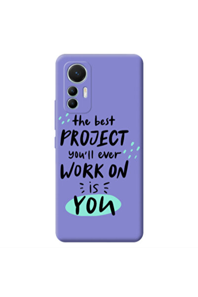 Other Xiaomi Mi 12 Lite The Best Project Purple Colored Silicone TPU Θήκη