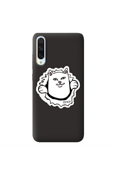 Other Xiaomi Mi 9 Lite White cat Black Colored Silicone TPU Θήκη