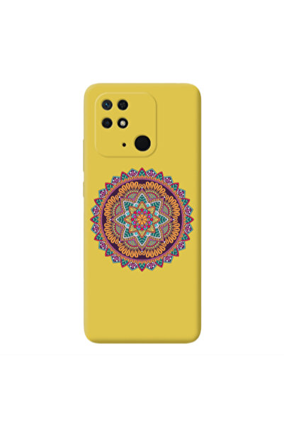 Other Xiaomi Redmi 10C Mandala D102 Yellow Colored Silicone TPU Θήκη