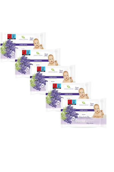 DOCTOR WIPES Servetele umede cu lavanda pentru bebelusi, Jumbo Pack, 72 bucat...